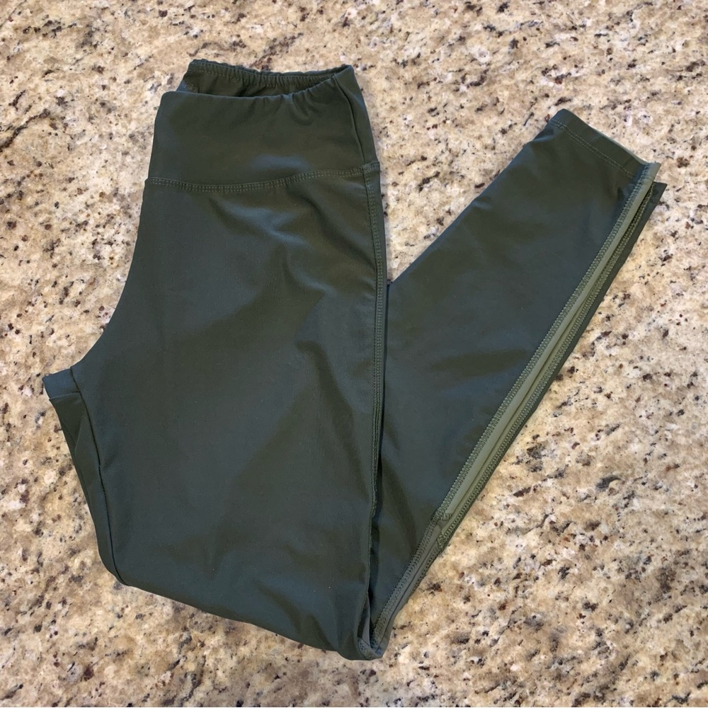 Marika Green Colorblock Stripe Mesh Panel Leggings